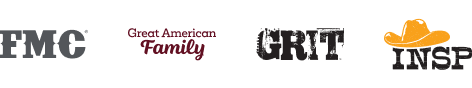 Logos for LMN, FMC, Great American Family, Grit, and INSP.