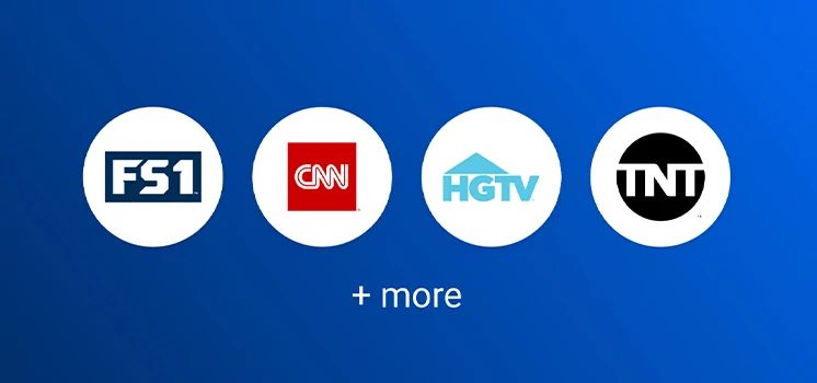 Featured streaming channels for the entertainment streaming package are displayed including fs1, cnn, hgtv, tnt   CHOICE™