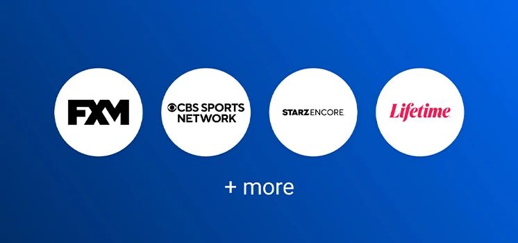 Featured streaming channels for the ultimate streaming package are displayed including fxm, cbs sports network, starz encore, lifetime