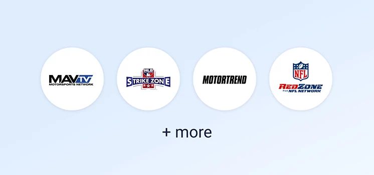 Featured channels for the mysports extra mini pack are displayed including mav tv, mlb strikezone, motortrend and nfl redzone and more