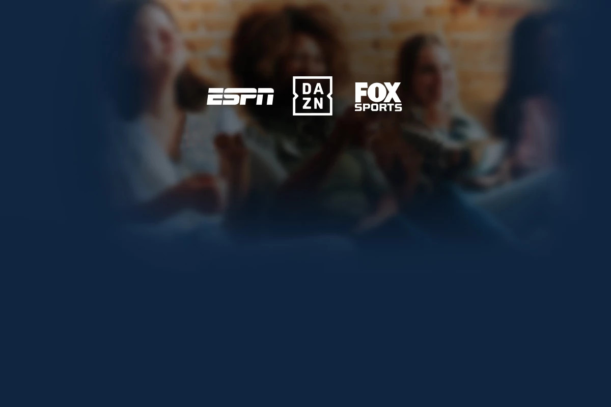 ESPN +, DAZN and Fox Sports logos.