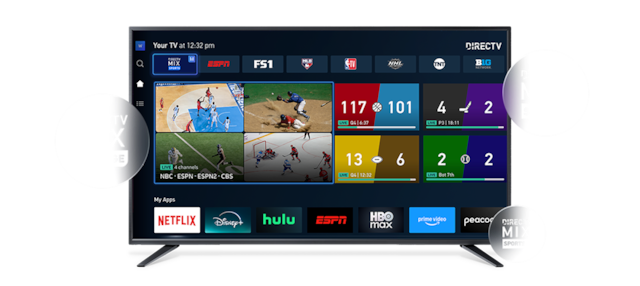 The movies extra pack logo and peacock logos are shown together as a $19.98 value for 2 months on directv. Various movie, tv show, and sports titles are shown as part of the deal